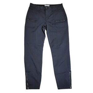 Knox Rose Womens Navy Blue Utility Cargo Zipper Ankle Slim Pants Size 12